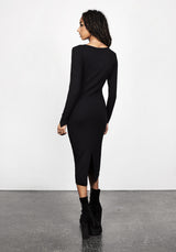 VAMPIRA V-NECK MIDI DRESS