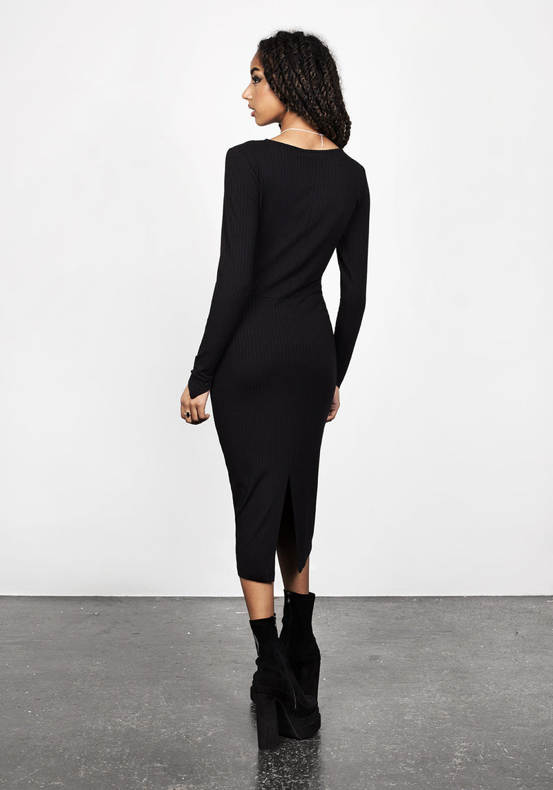 VAMPIRA V-NECK MIDI DRESS
