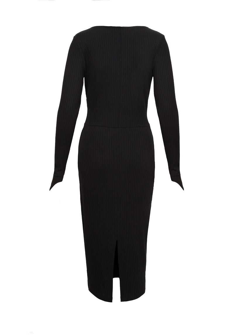 VAMPIRA V-NECK MIDI DRESS