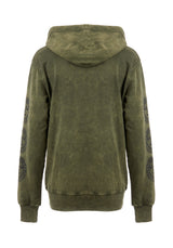 Sabbat and Sun Green Acid Wash Pullover Hoody