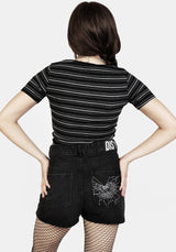 Rave Stripe Short Sleeve Cardigan