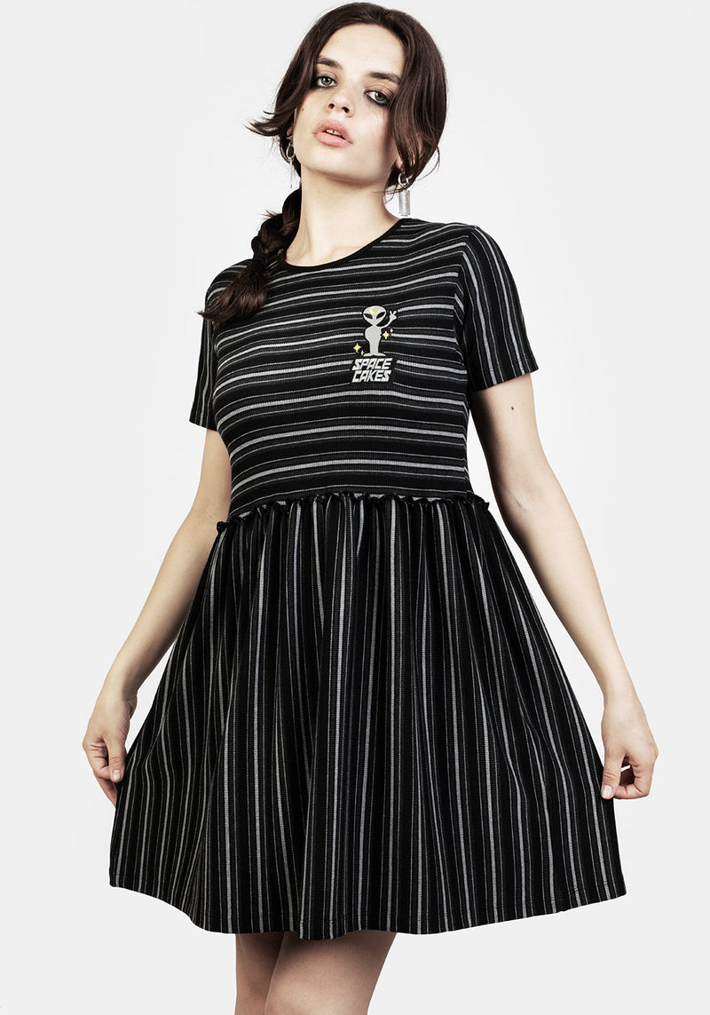 Space Cakes Stripe Mini Dress