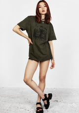 Devil Green Acid Wash T-shirt