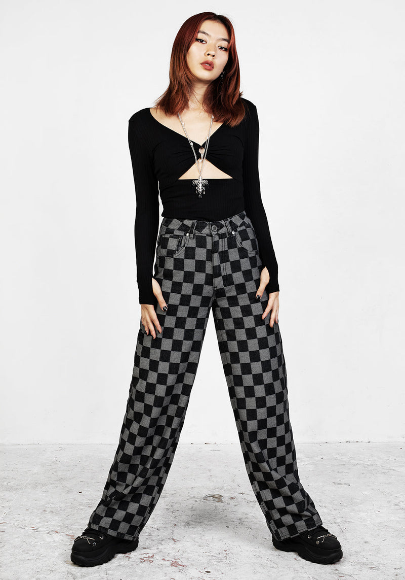 KERB WIDE LEG DENIM JEANS