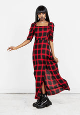 Pennyroyal Check Midi Dress