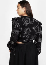 Zodiac Crop Wrap Top