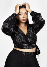 Zodiac Crop Wrap Top
