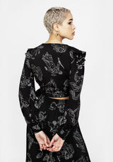 Zodiac Crop Wrap Top
