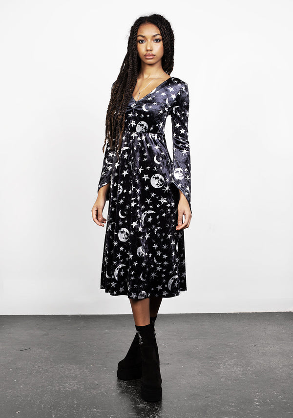 ALLNIGHTER VELVET MIDI DRESS