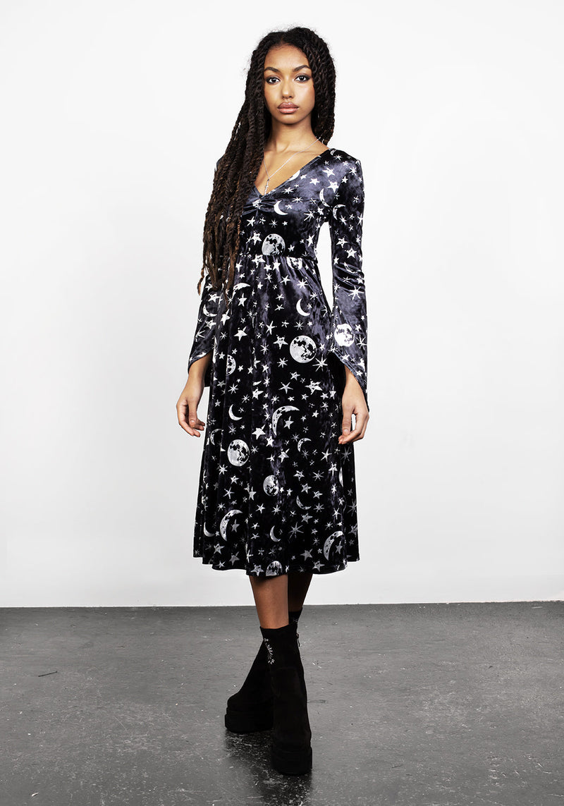 ALLNIGHTER VELVET MIDI DRESS