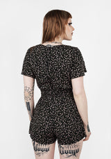 VALLEY FRILL PEPLUM PLAYSUIT