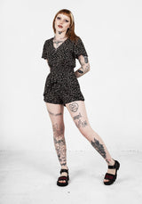 VALLEY FRILL PEPLUM PLAYSUIT