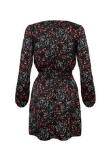 ROSETEARS FRILL PEPLUM MINI DRESS