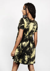 SCHOLOMANCE TIE DYE SKATER DRESS