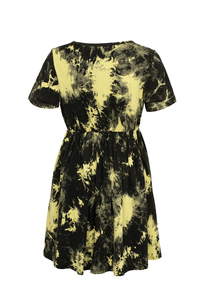 SCHOLOMANCE TIE DYE SKATER DRESS
