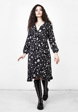 HEDGEWITCH RUFFLE WRAP ABOVE KNEE DRESS