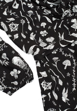 HEDGEWITCH RUFFLE WRAP ABOVE KNEE DRESS