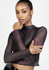 Kaleido Mesh Crop Top