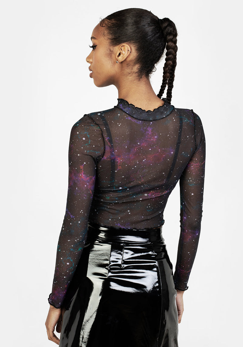 Kaleido Mesh Crop Top