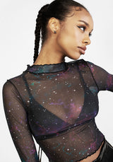 Kaleido Mesh Crop Top