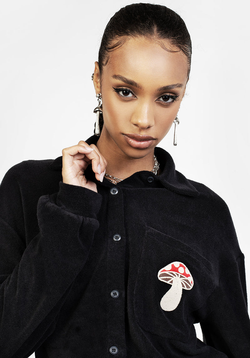 AMANITA EMBROIDERED TOWELLING SHIRT