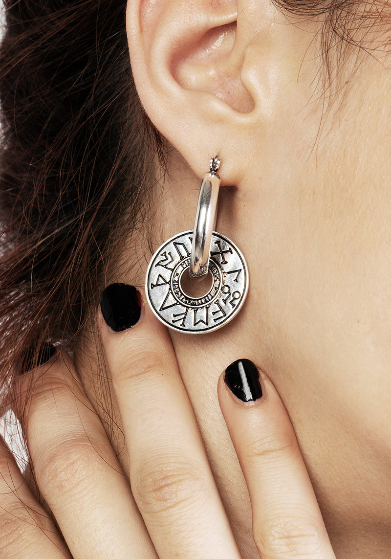 Runes Disk Earrings