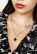 Ouroboros Black Onyx Multi Chain Necklace