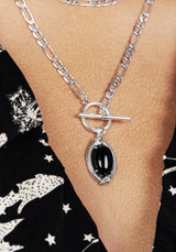 Ouroboros Black Onyx Multi Chain Necklace
