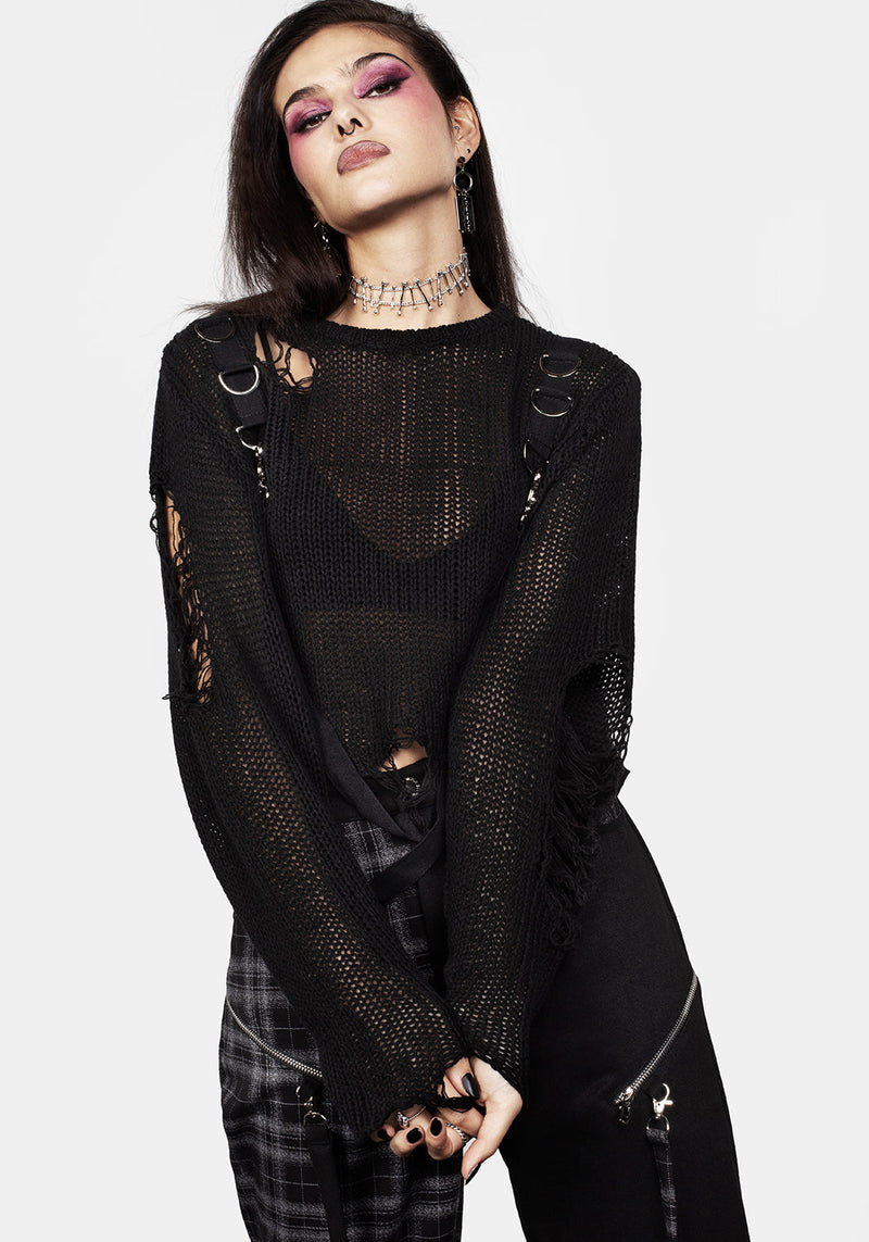 Rebellion Hardware Bondage Sweater