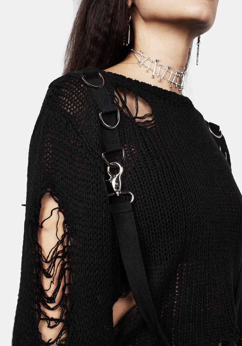 Rebellion Hardware Bondage Sweater
