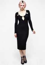 Roxanne Cut Out Ribbed Bodycon Midi Dress