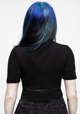 Rampage Mesh Insert High Neck Top