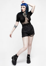 Rampage Mesh Insert High Neck Top