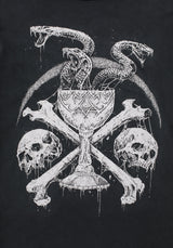 Temptation Snakes Unisex Layered Distressed Long Sleeve T-shirt