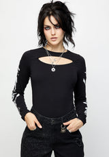 Wolfsbane Cut Out Long Sleeve Top
