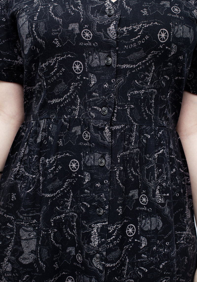 Realm Button Down Midi Dress