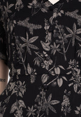 Poisonous Plants Short Sleeve Midi Dress