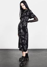 Zodiac Short Sleeve Midi Dress