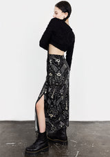 Hecate's Garden Split Midi Skirt