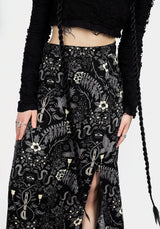 Hecate's Garden Split Midi Skirt