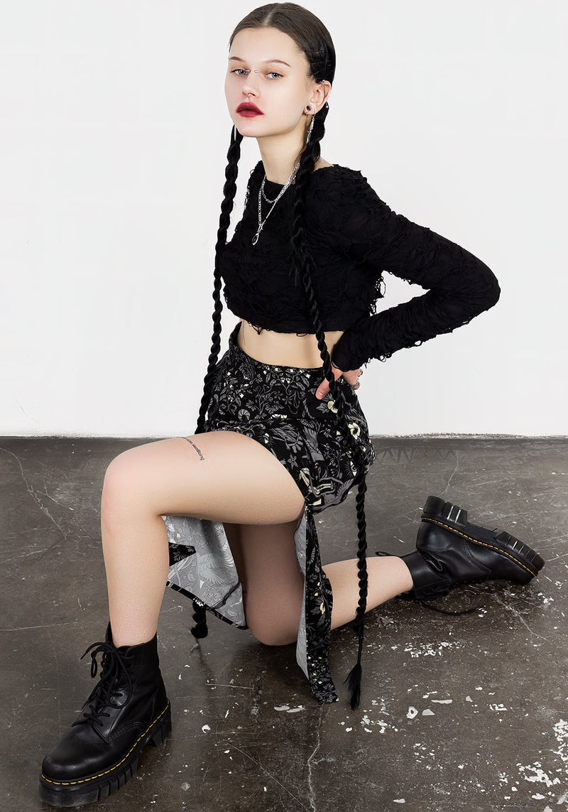 Hecate's Garden Split Midi Skirt