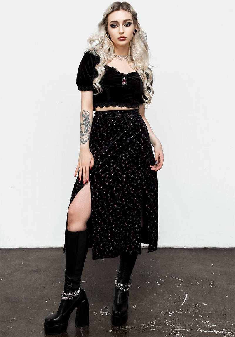 Woe Midi Split Skirt