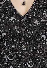 Stellaluna V Neck Button Short Sleeve Midaxi Dress