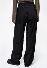 Lithium Tie Waist Check Wide Leg Trouser