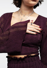 Enola Bell Sleeve Co-ord Wrap Top