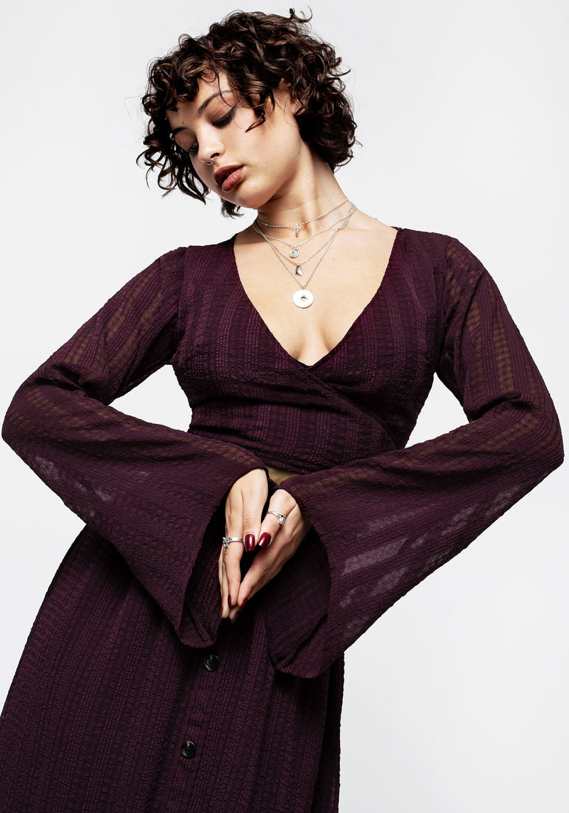 Enola Bell Sleeve Co-ord Wrap Top