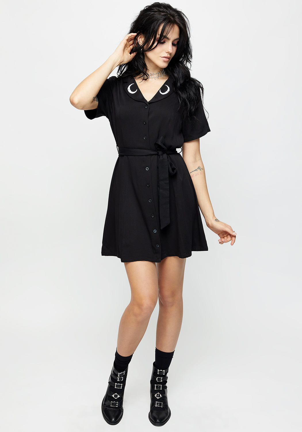 Luna Button Down Mini Shirt Dress
