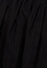 Litha Lace Up Broderie Midi Dress