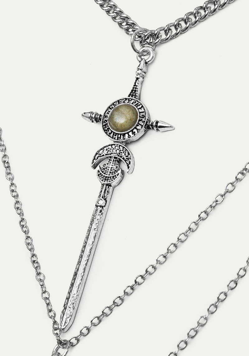 Valkyrie 4 Layered Rune Choker Necklace