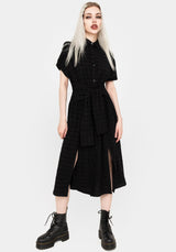 Hattie Shirt Sleeve Tie Waist Shirt Dress